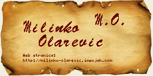 Milinko Olarević vizit kartica